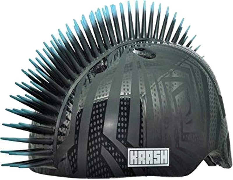 Krash Black Gator Youth Mohawk Helmet, ages 8-14, 54-58cm